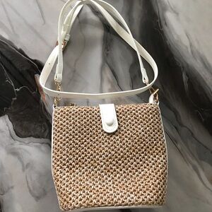 Straw / wicker style crossbody bag